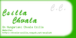 csilla chvala business card